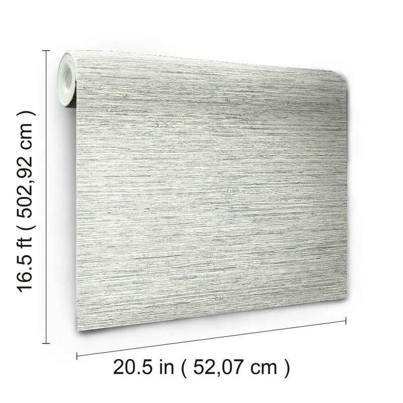 RoomMates RMK11078WP Light Gray Faux Grasscloth Non-Textured Peel and Stick Wallpaper - Image 3
